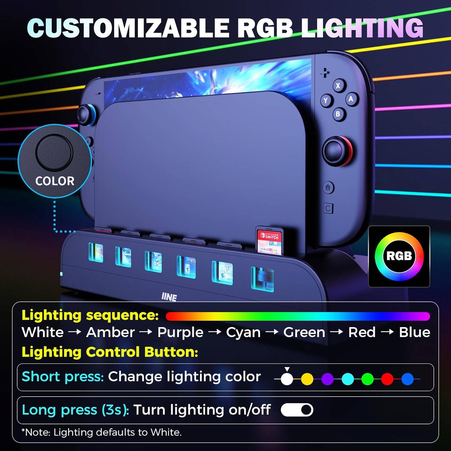 IINE Dock-Synced Auto Cooling Fan for Nintendo Switch 2 (L1259)