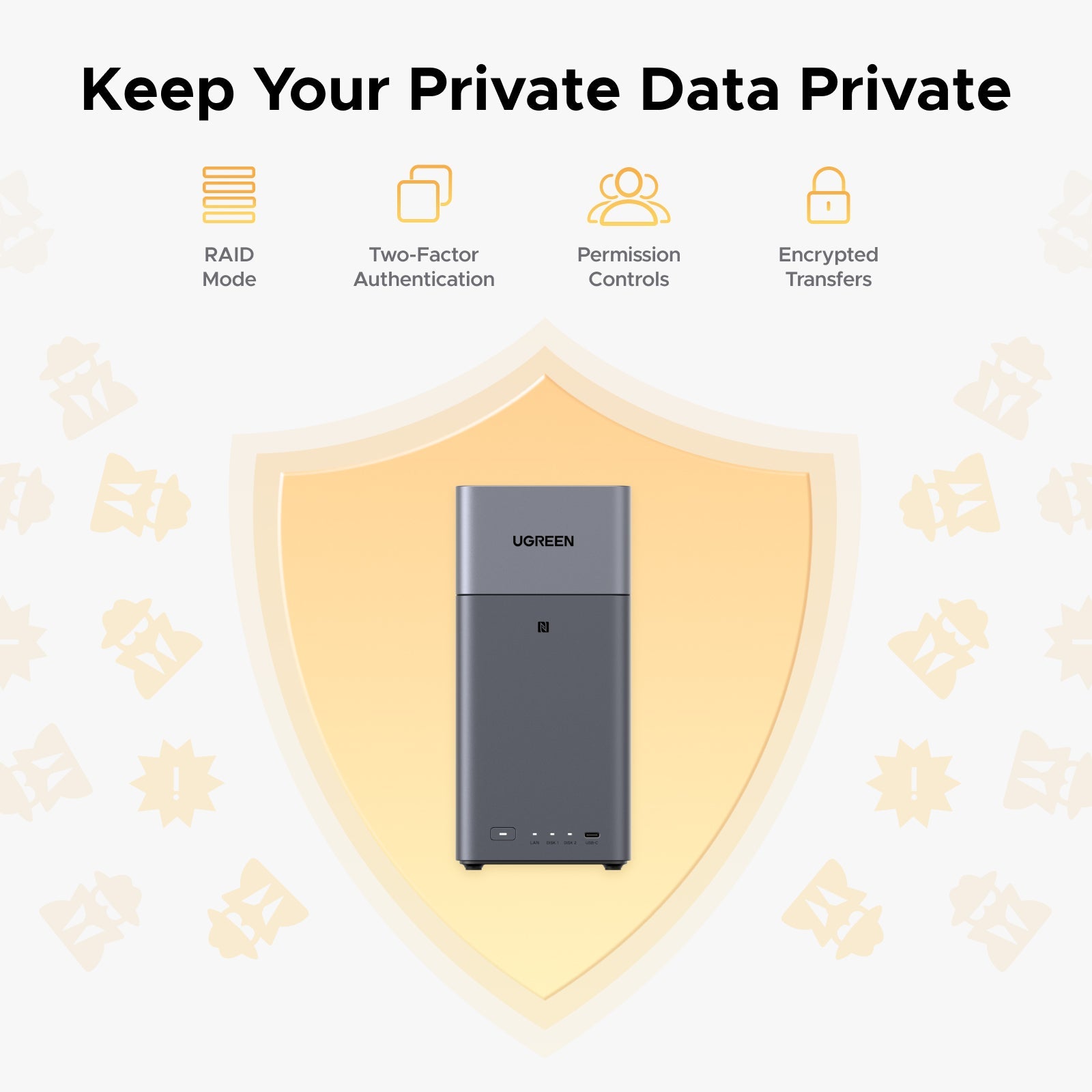 Ugreen NASync DH2300 2-Bay NAS Diskless Personal Cloud Storage (DH2300/95432)