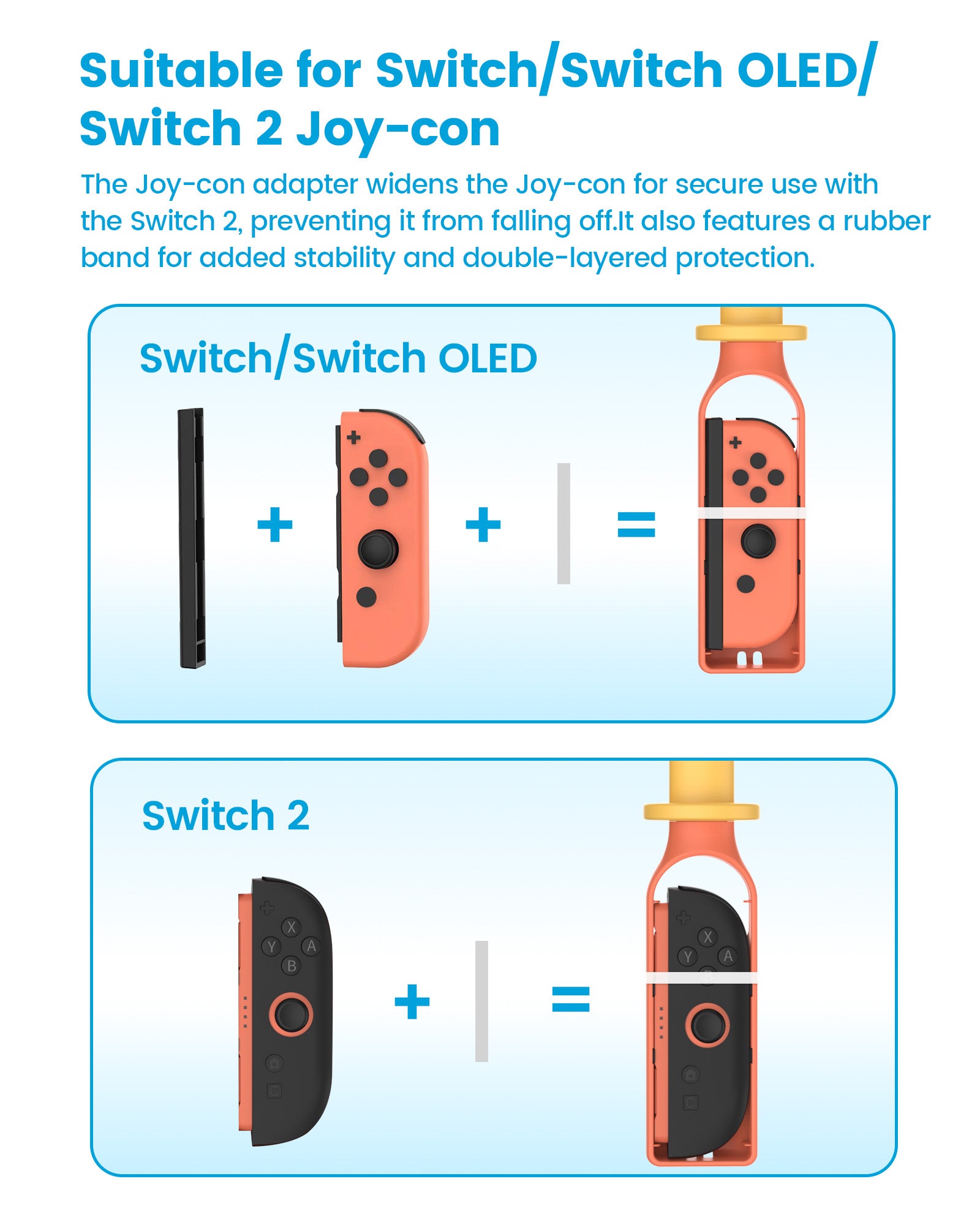 Transnovo 12-in-1 Sportswear Accessories Bundle for Nintendo Switch 2 Joy-Pad (Blue/Orange) (NS2-GA01)