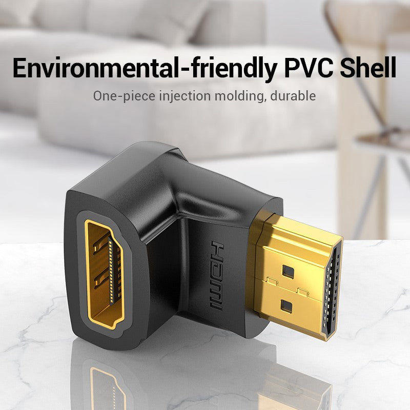 Vention HDMI 90 Degree Male to Female Adapter (Black) (AIOB0)
