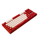 Ajazz AK870MC RGB Wired 87-Keys TKL Gasket-mounted Hot Swappable Mechanical Keyboard (Red/White)