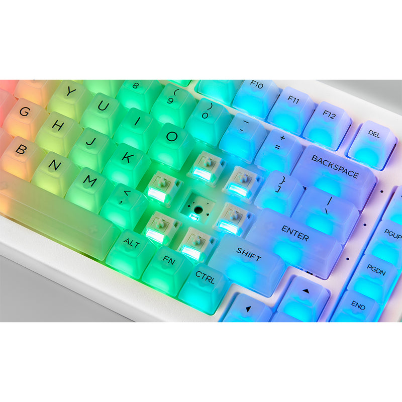 Akko 5075B Plus ASA Clear Multi-Mode RGB Hot-Swappable Mechanical Keyboard White - DataBlitz