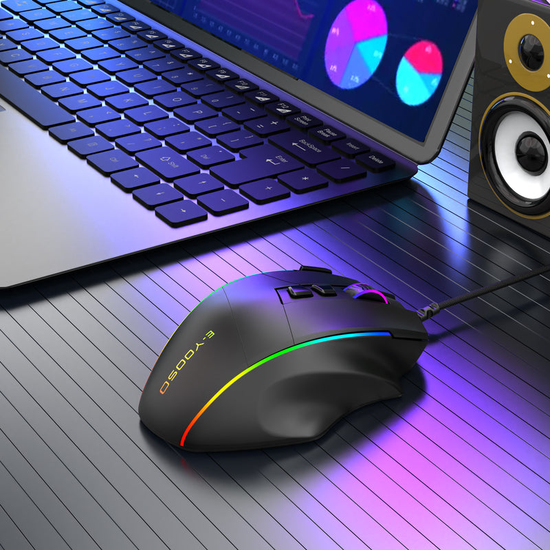 E-Yooso X-49 RGB Wired Mouse (Black)