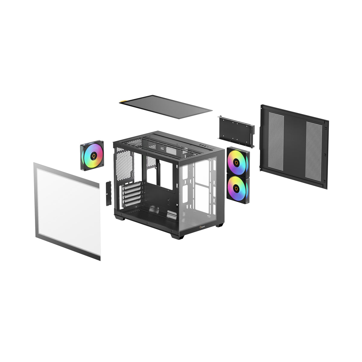 Ocypus Gamma C54 Mini-Tower Panoramic PC Case with ARGB Fans