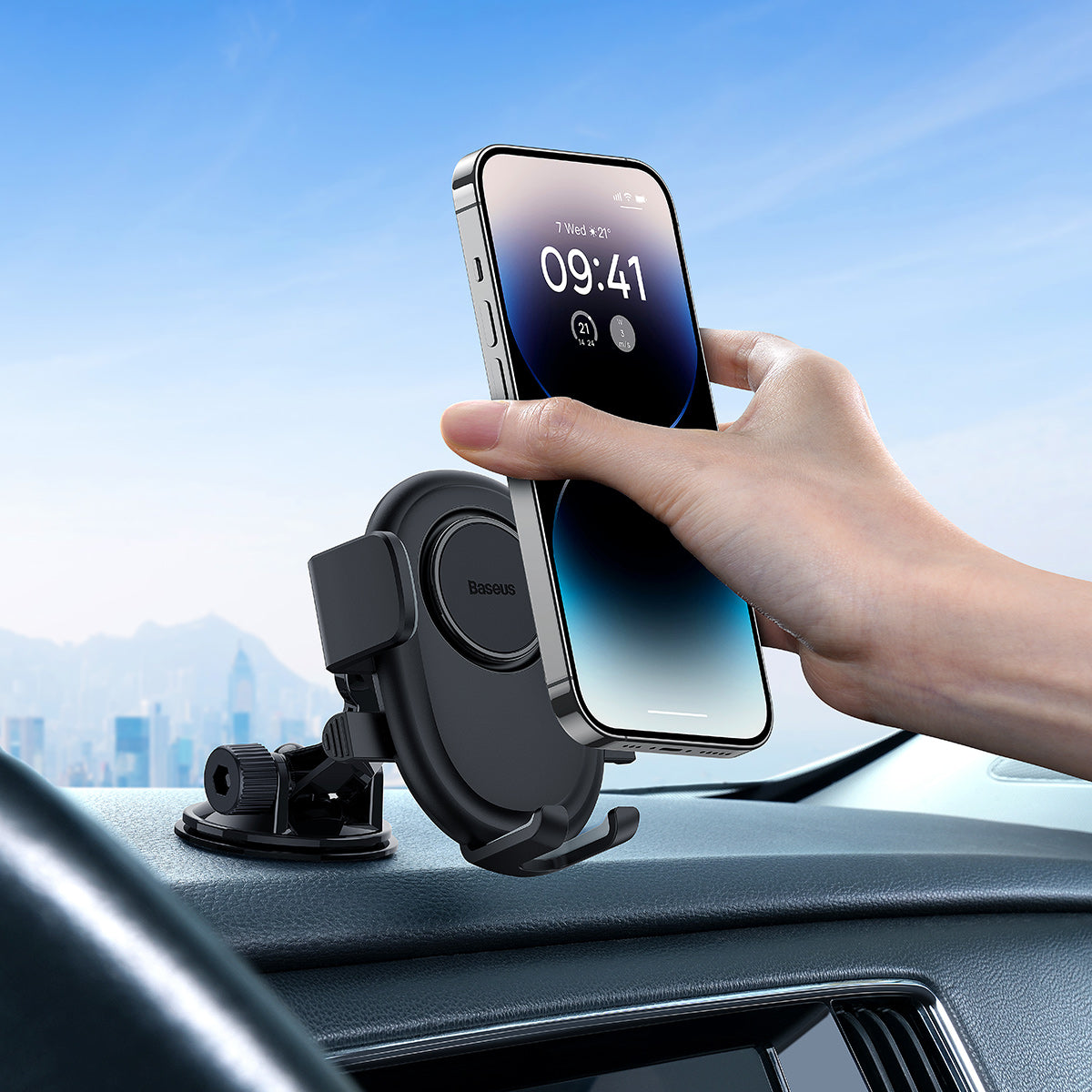 Baseus UltraControl Lite Series Car Holder (Cluster Black) (C40351700111-00)