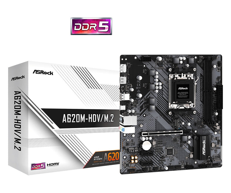ASRock A620M-HDV/M.2 DDR5 Motherboard