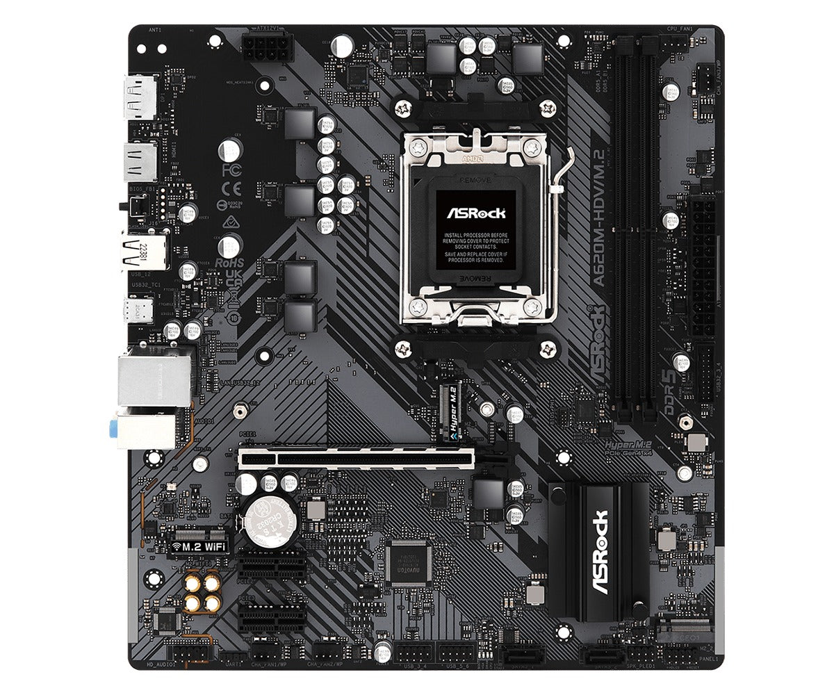 ASRock A620M-HDV/M.2 DDR5 Motherboard