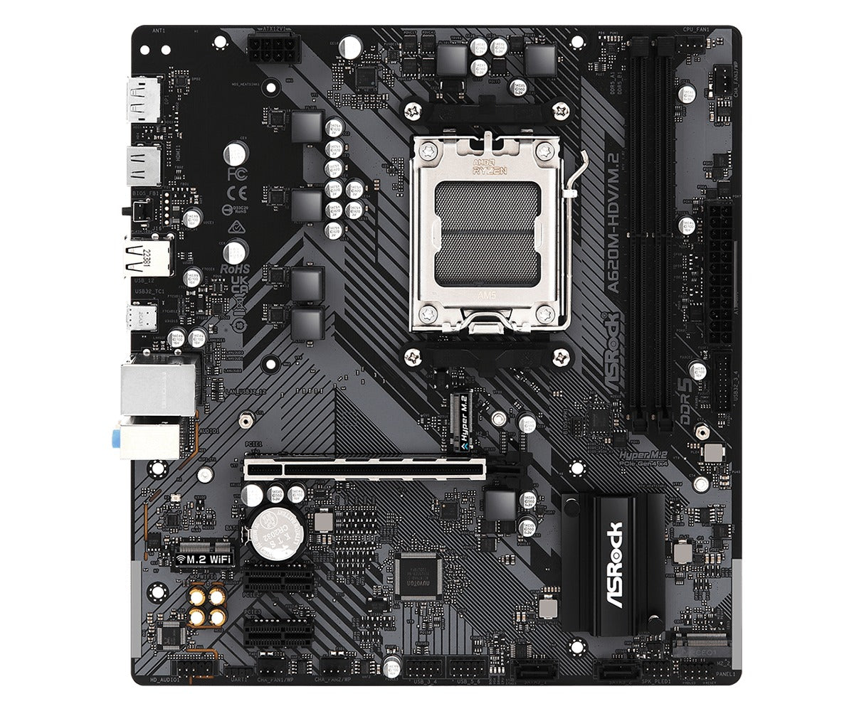 ASRock A620M-HDV/M.2 DDR5 Motherboard
