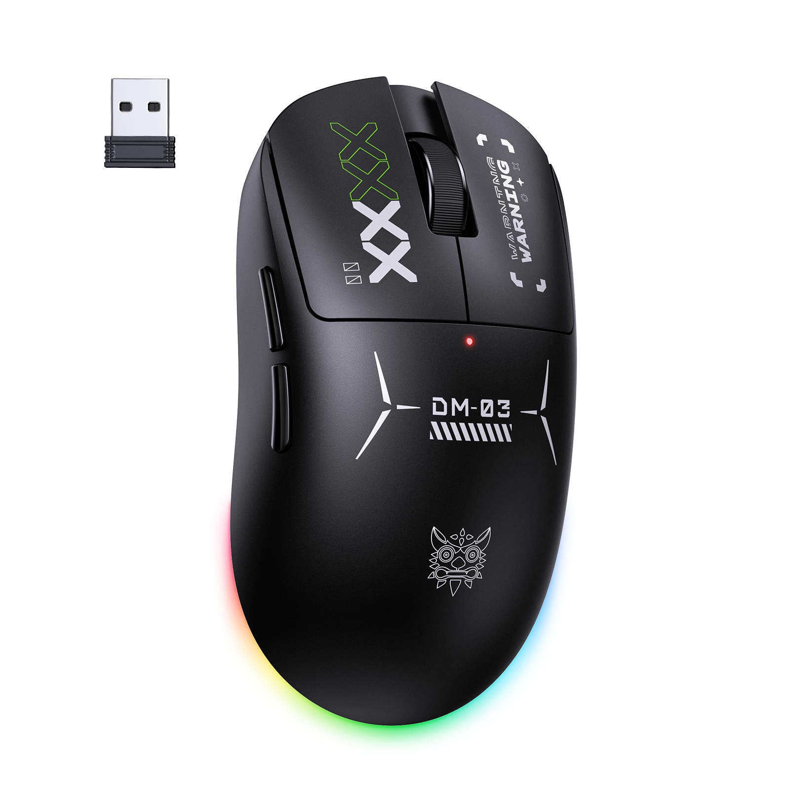 Onikuma DM03 Tri-Mode RGB Wireless Gaming Mouse (Black)