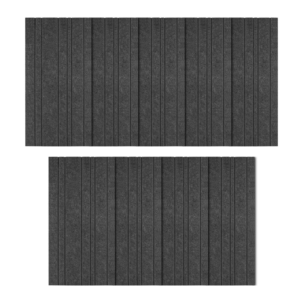Streamplify Acoustic Panel Slim 12mm High-Density Polyester Fiber 60X30CM (6-Packs) (Dark Grey & Pink)