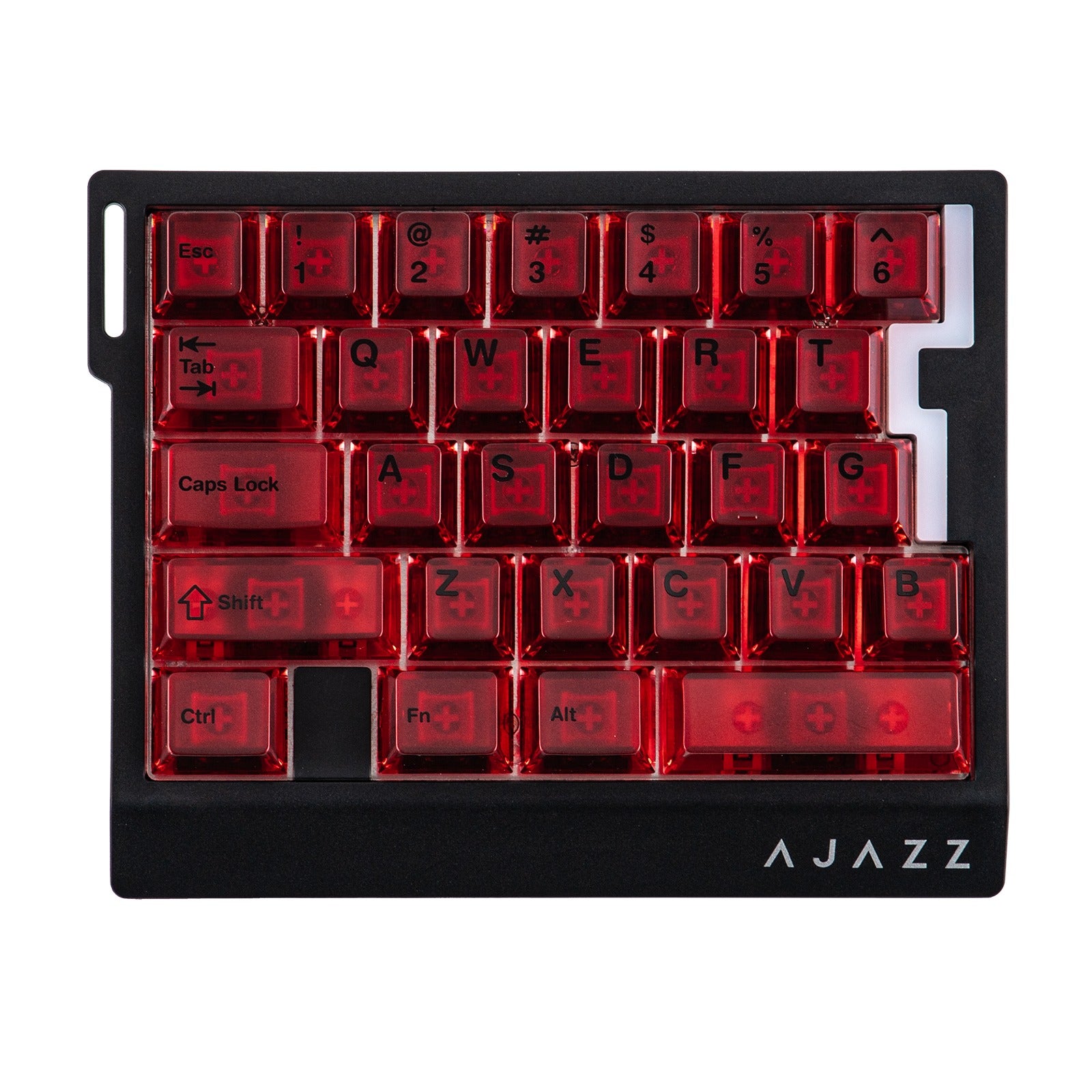 Ajazz AK029 RGB Magnetic Switch Wired 29-Keys Hot-Swappable Mechanical Keyboard (Transparent Red) (Flame Ignation Switch)