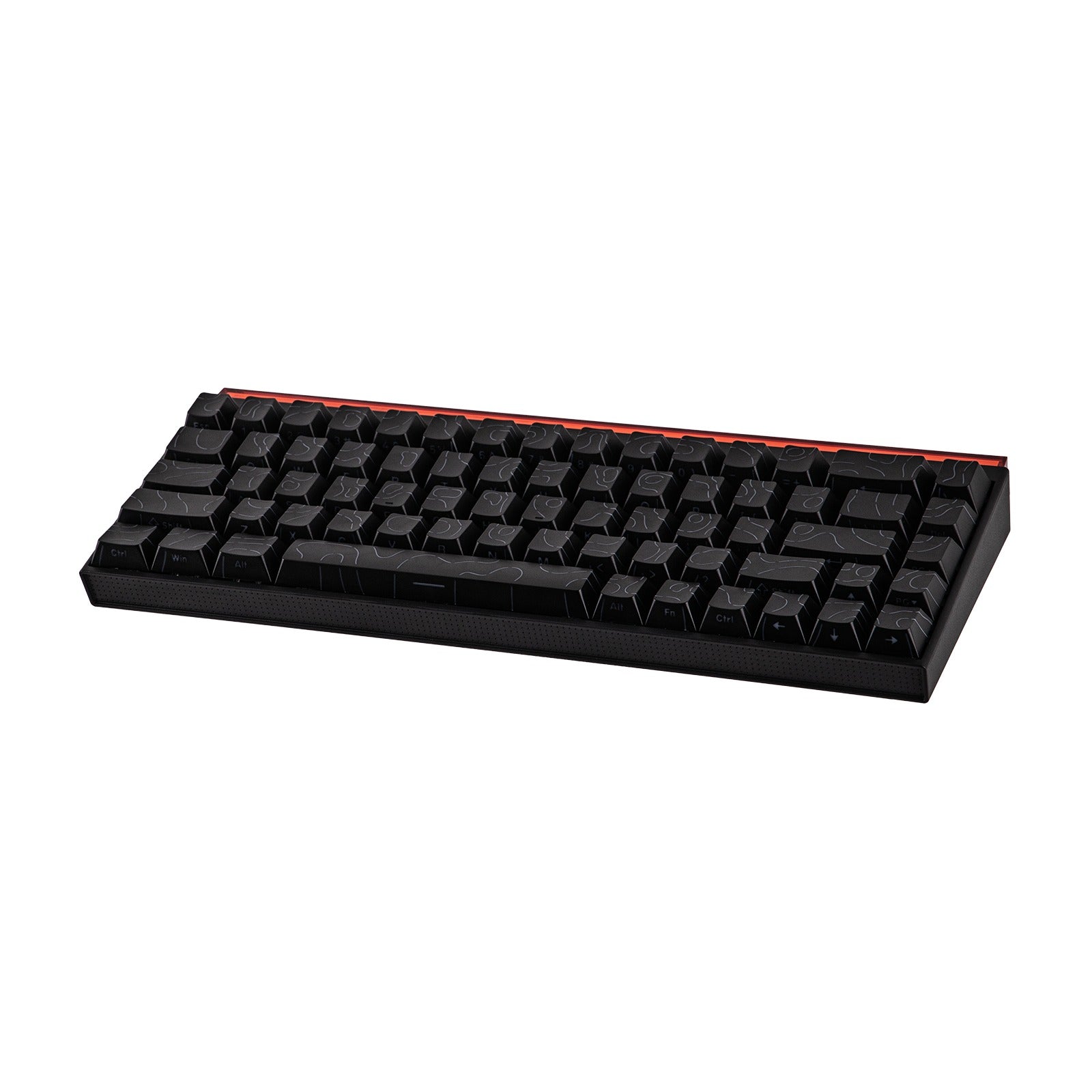 Nacodex x Ajazz NK68 Mixed Light Wired 68-Key Hot-Swappable Mechanical Keyboard (Black Contour) (Red Switch)