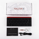 Nacodex x Ajazz NK68 Mixed Light Wired 68-Key Hot-Swappable Mechanical Keyboard (Black Contour) (Red Switch)