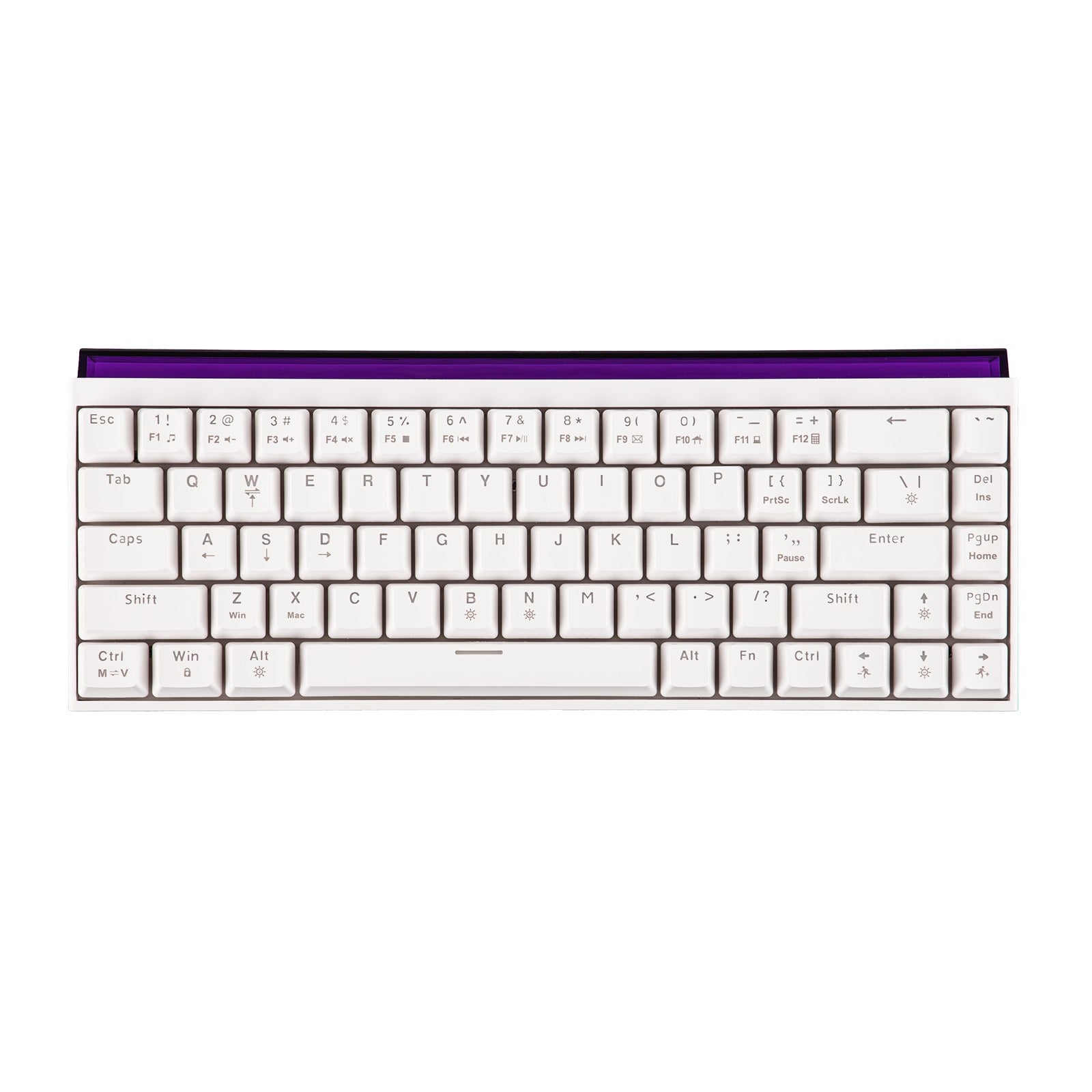 Nacodex x Ajazz NK68 Mixed Light Wired 68-Key Hot-Swappable Mechanical Keyboard (White) (Red Switch)