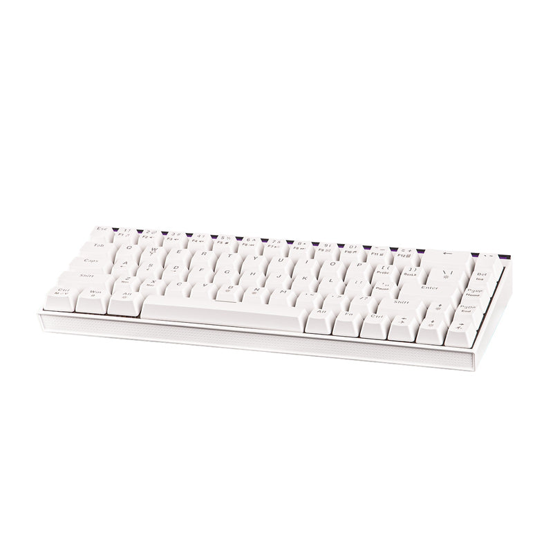 Nacodex x Ajazz NK68 Mixed Light Wired 68-Key Hot-Swappable Mechanical Keyboard (White) (Red Switch)