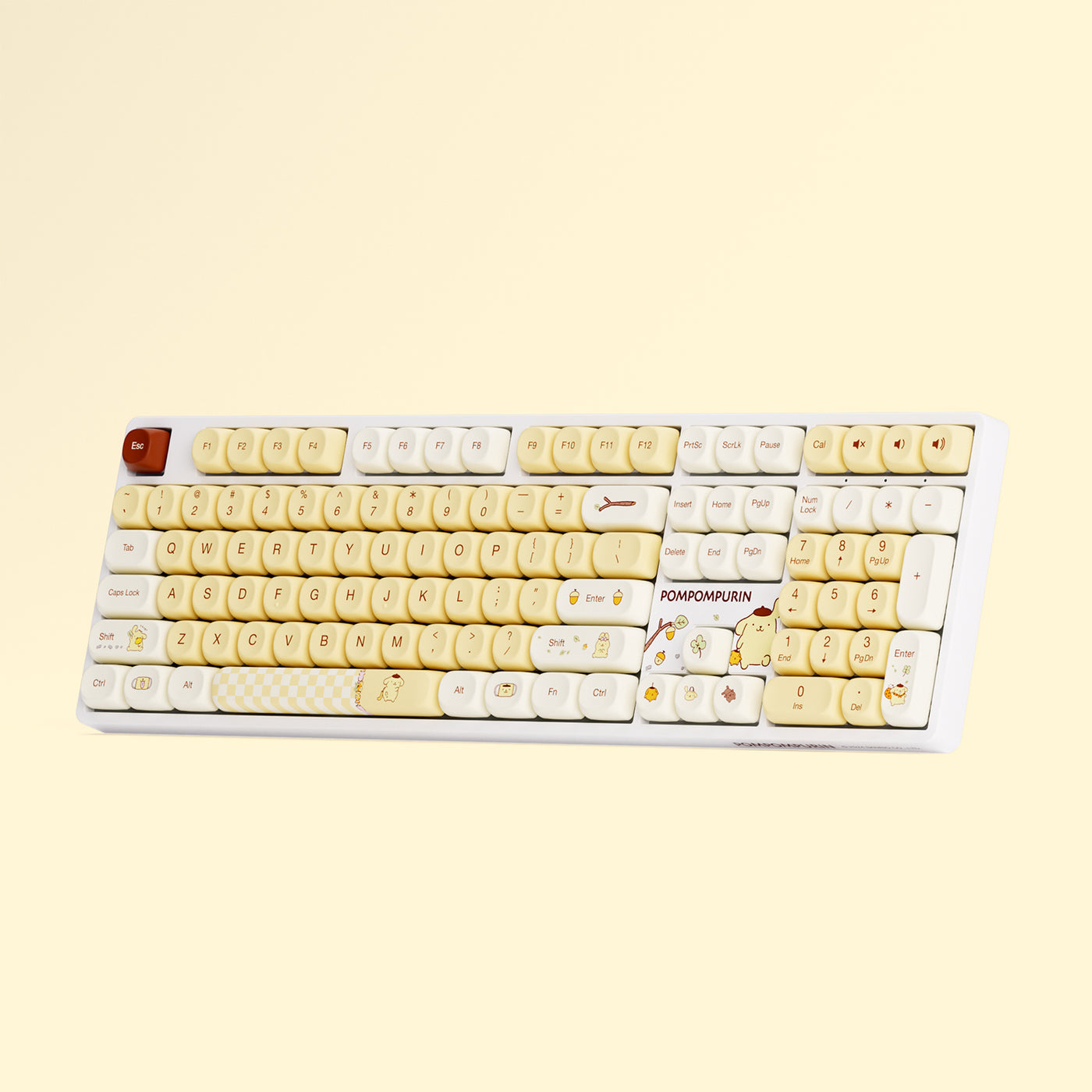 Akko Pompompurin 5108B Plus Multi-Mode RGB Hot-Swappable Mechanical Keyboard (Akko V3 Piano Pro Switch)
