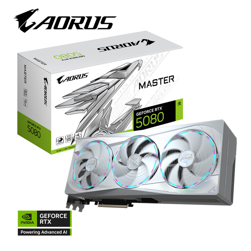 Gigabyte Aorus GeForce RTX 5080 Master Ice 16GB GDDR7 Graphics Card