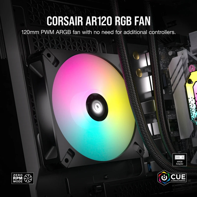 Corsair iCUE AR120 Digital RGB 120mm PWM Fan (Black) (Single Pack)