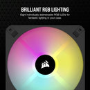 Corsair iCUE AR120 Digital RGB 120mm PWM Fan (Black) (Triple Pack)