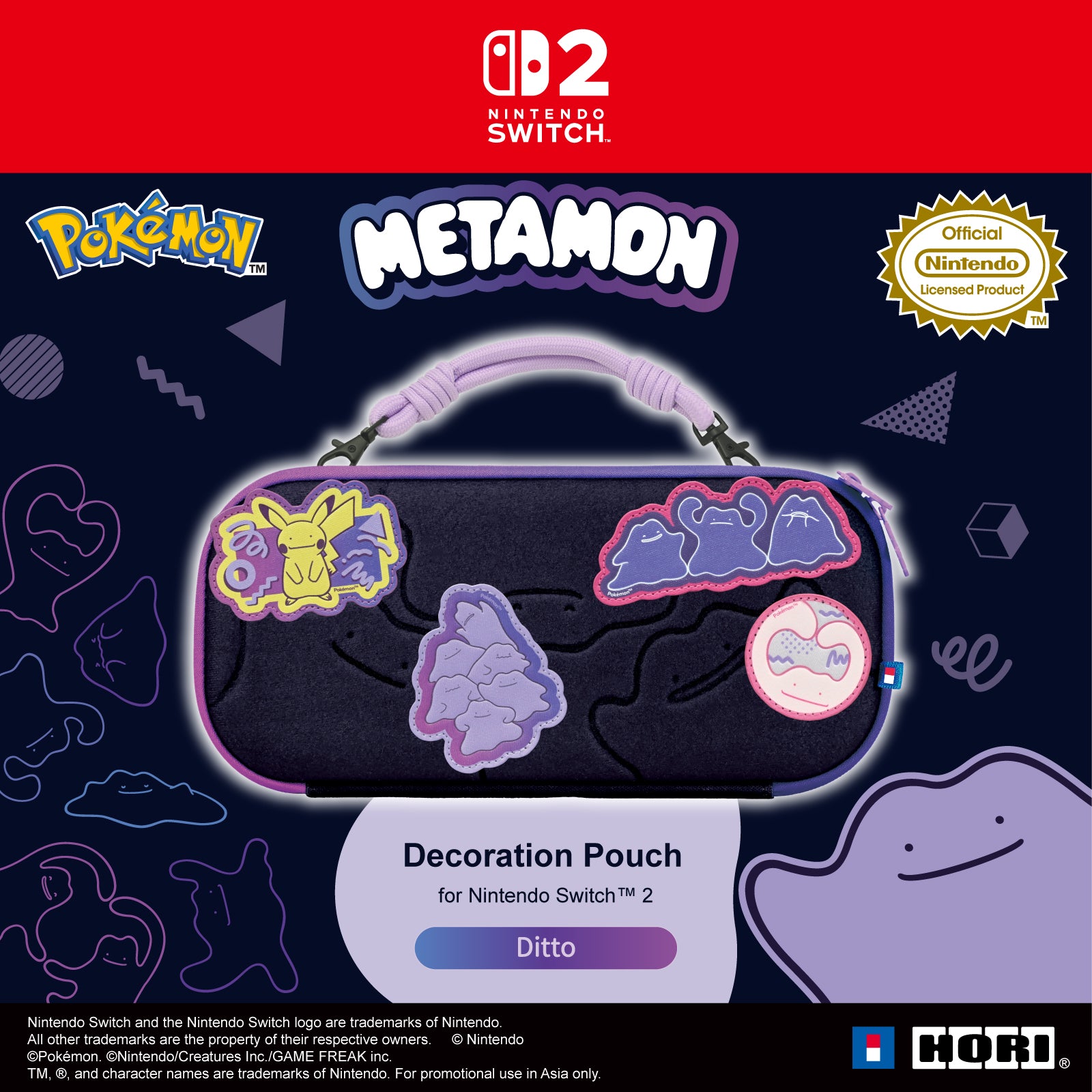 Hori Decoration Pouch for Nintendo Switch 2 (Ditto) (NSX-168A)