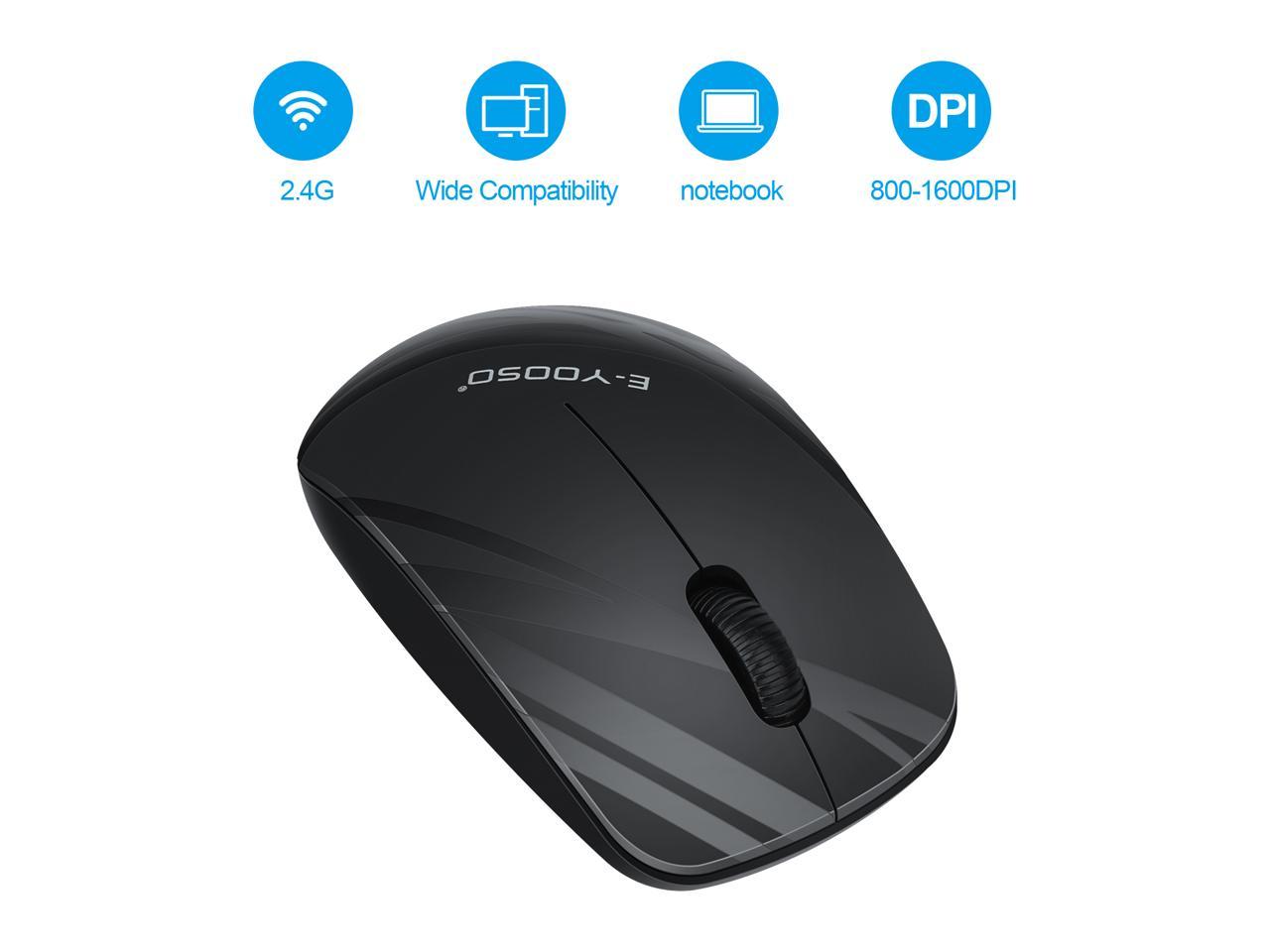 E-Yooso E-1070 Wireless Optical Mouse (Black)