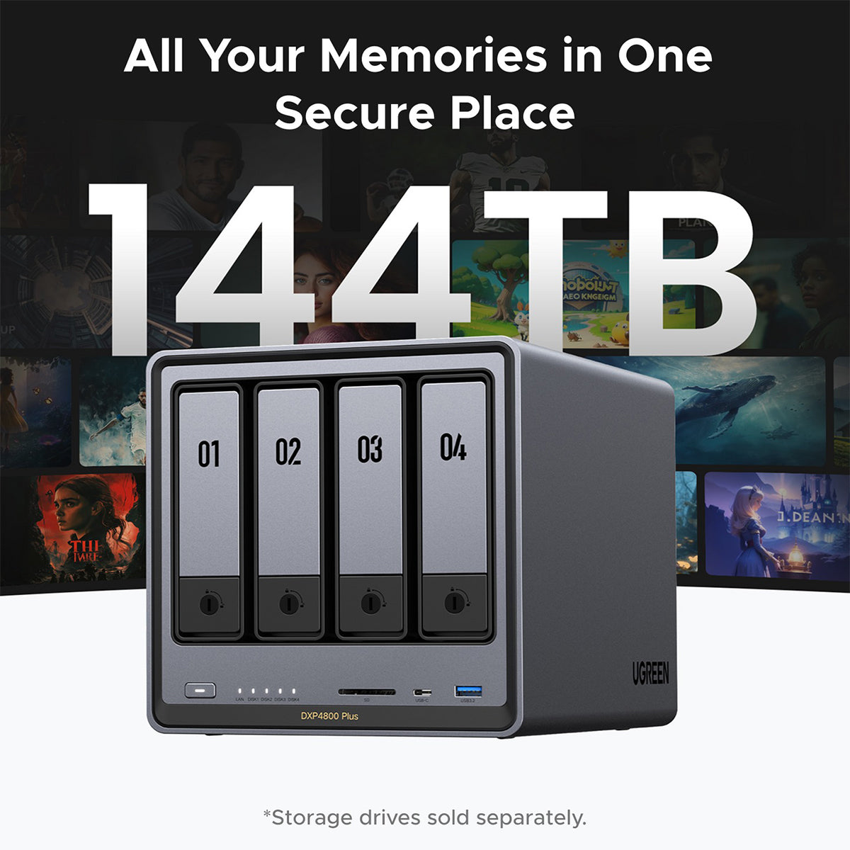 Ugreen NASync DXP4800 Plus 4-Bay NAS Diskless Personal Cloud Storage