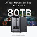 Ugreen NASync DXP2800 2-Bay NAS Diskless Personal Cloud Storage (DXP2800/25242)
