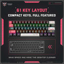 Onikuma MT605 Tri-Mode RGB 61 Keys Mechanical Keyboard (Black) 