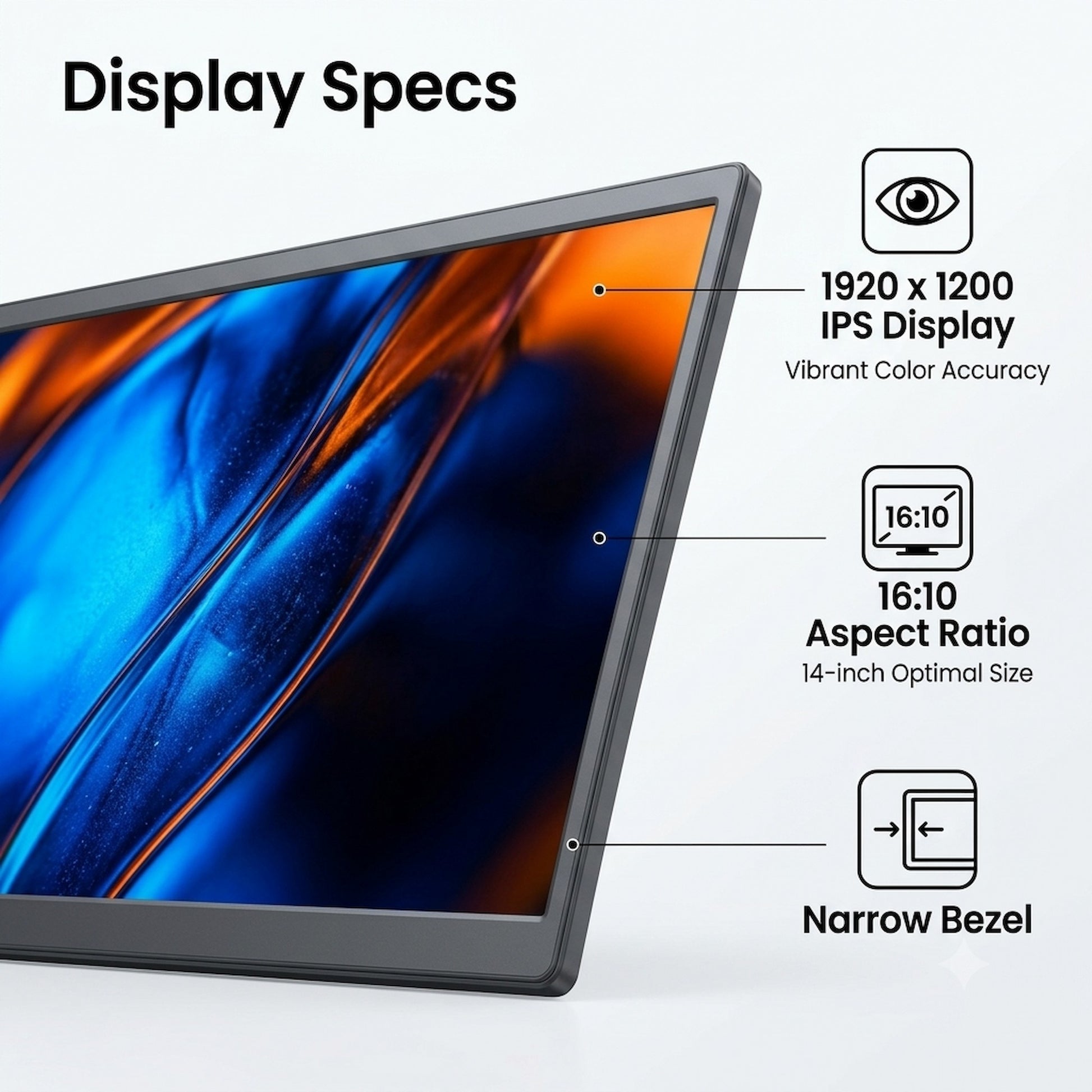 DreaMonitor Arie 1401D 14" WUXGA (1920x1200) 60Hz 30ms IPS Dual Portable Monitor