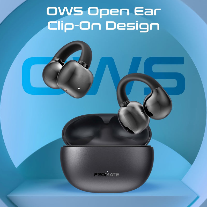Promate AirClip AudioFit Open Ear Clip on TWS Earbuds with IntelliTouch | DataBlitz