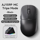 Ajazz AJ159P MC Tri-Mode Gaming Mouse (Black, White)