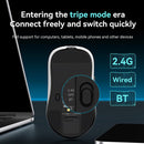 Ajazz AJ159P MC Tri-Mode Gaming Mouse (Black, White)