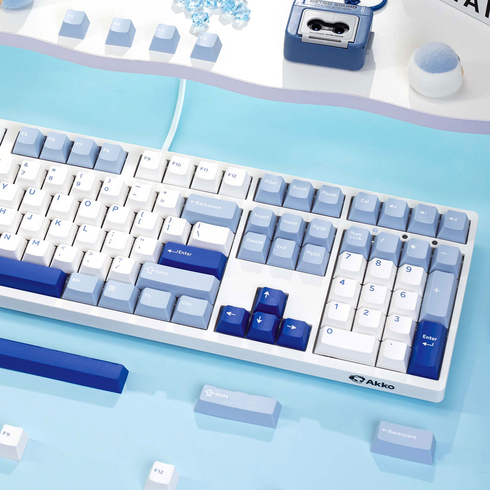 Akko Glacier 3108 V3 Wired Mechanical Keyboard (Akko Frost Pink)
