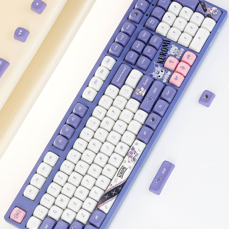 Akko Kuromi 3108 V3 Wired Mechanical Keyboard (Akko Frost Pink Switch)