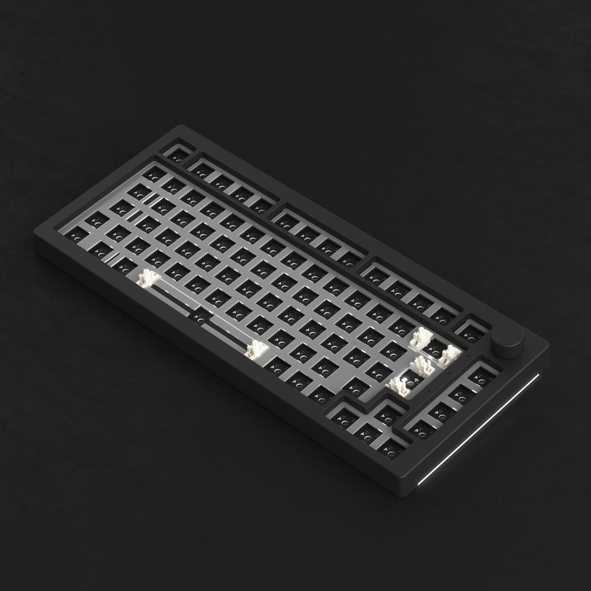 Akko 5075B VIA Barebone DIY Kit Multi-Mode RGB Hot-Swappable Mechanical Keyboard (Dark Night)