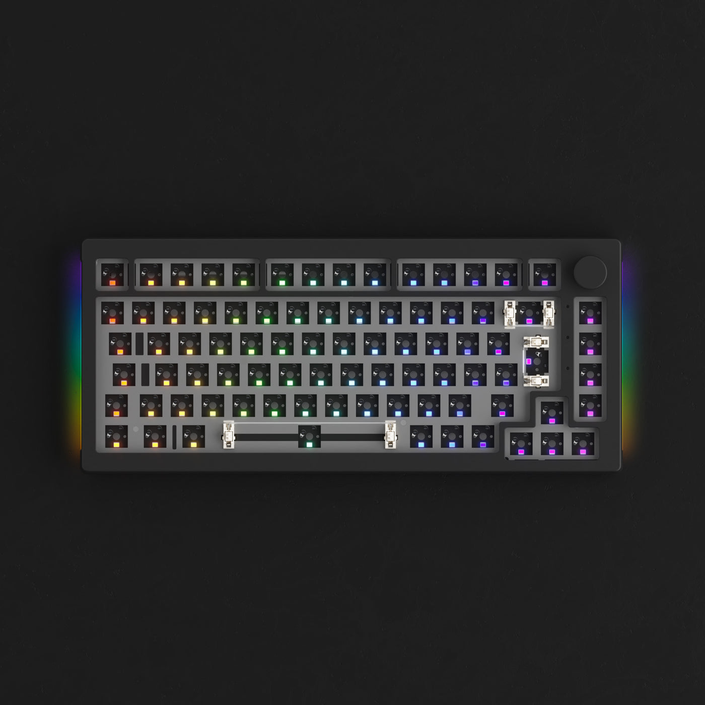 Akko 5075B VIA Barebone DIY Kit Multi-Mode RGB Hot-Swappable Mechanical Keyboard (Dark Night)