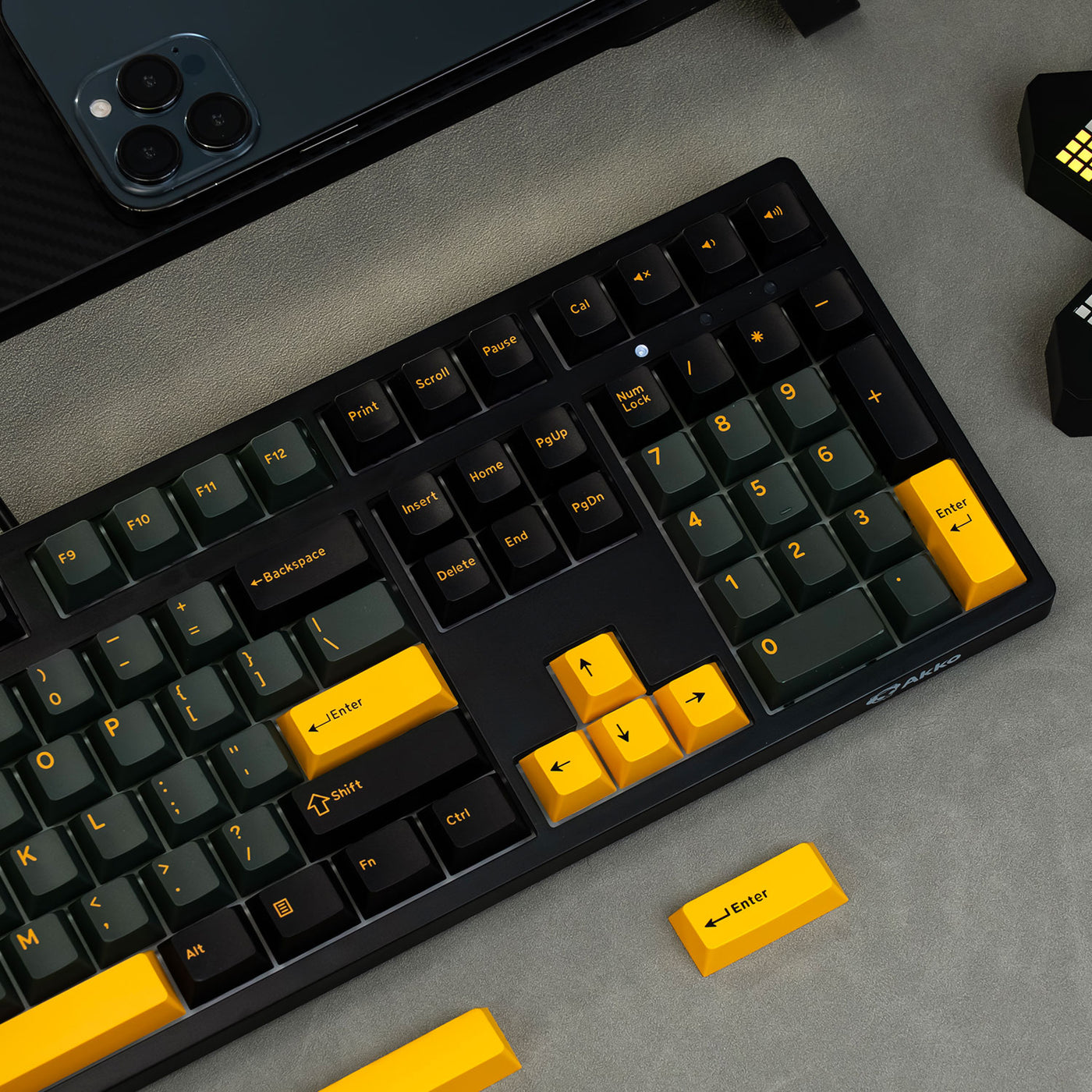 Akko Black & Gold 3108RF V3 Dual-Mode Mechanical Keyboard (Akko Frost Pink Switch)