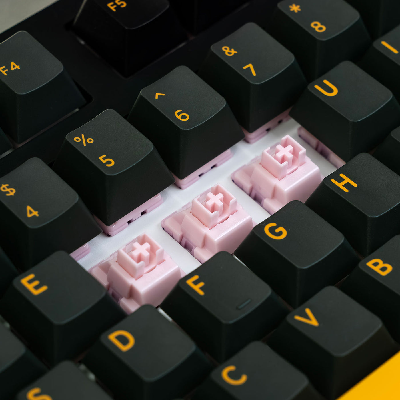 Akko Black & Gold 3108RF V3 Dual-Mode Mechanical Keyboard (Akko Frost Pink Switch)