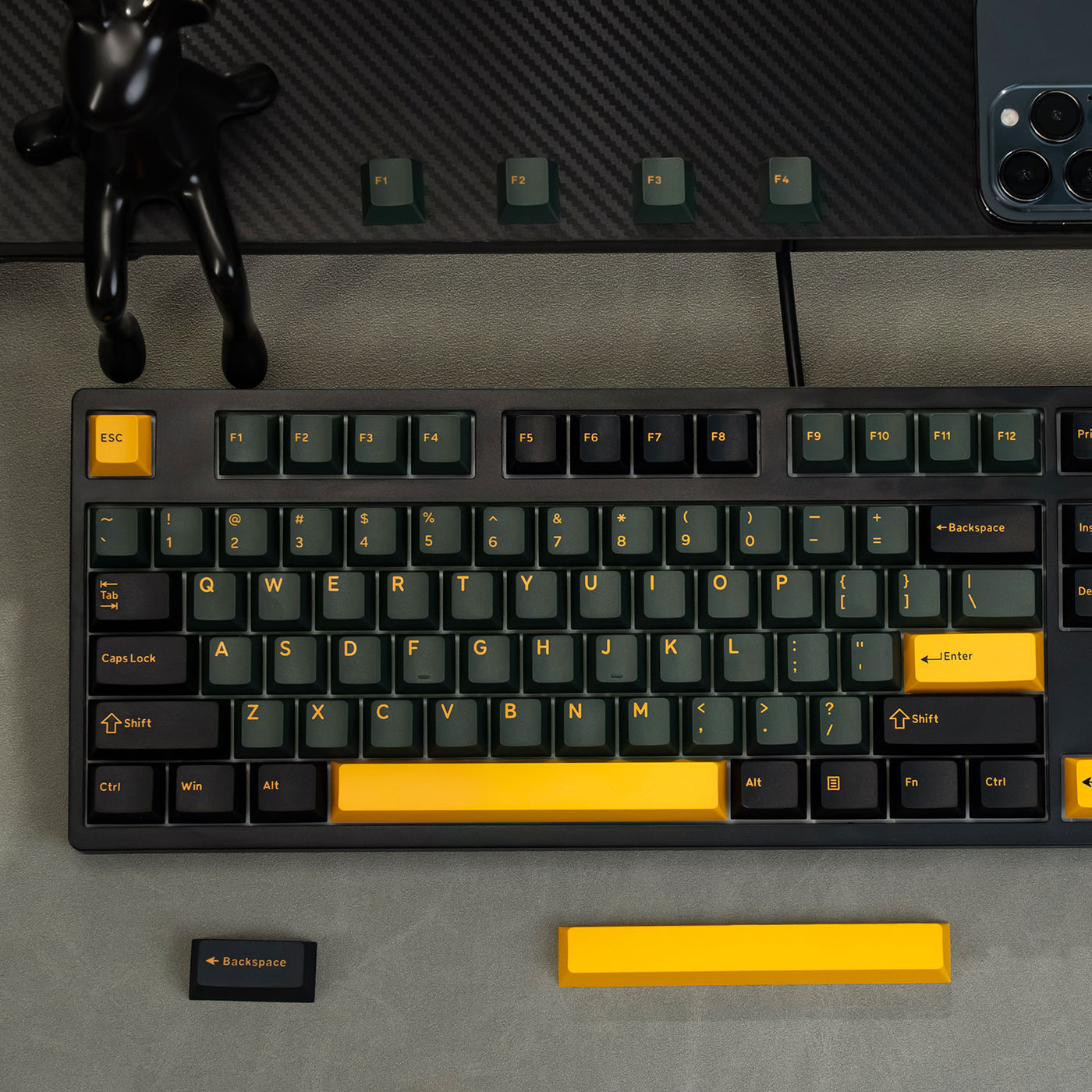 Akko Black & Gold 3108RF V3 Dual-Mode Mechanical Keyboard (Akko Frost Pink Switch)