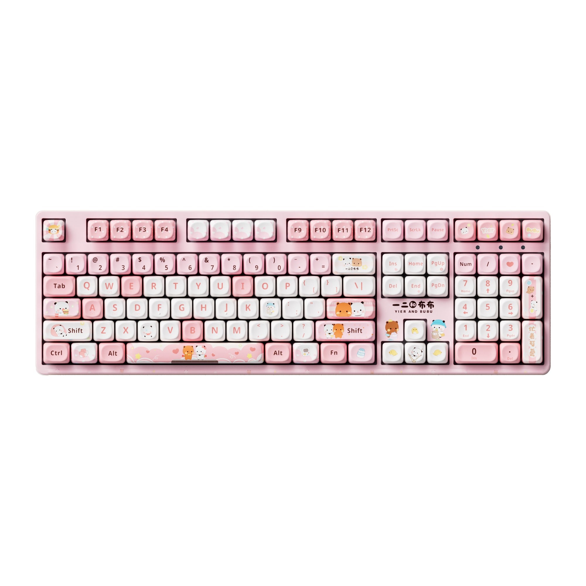 Akko Dudu and Bubu 3108 V3 Wired Mechanical Keyboard (Pink) (Akko Frost Pink Switch)