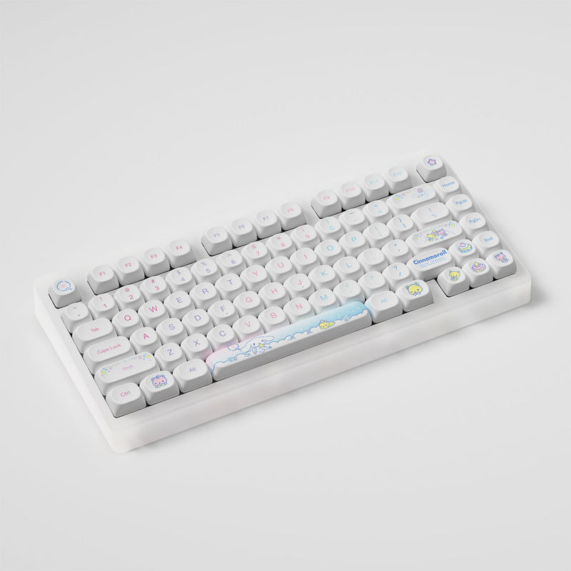 Akko Cinnamoroll ACR TOP 75B Acrylic Case Multi-Mode RGB Hot-Swappable Mechanical Keyboard (Pudding PBT Keycaps) (Akko Creamy Cyan Switch)