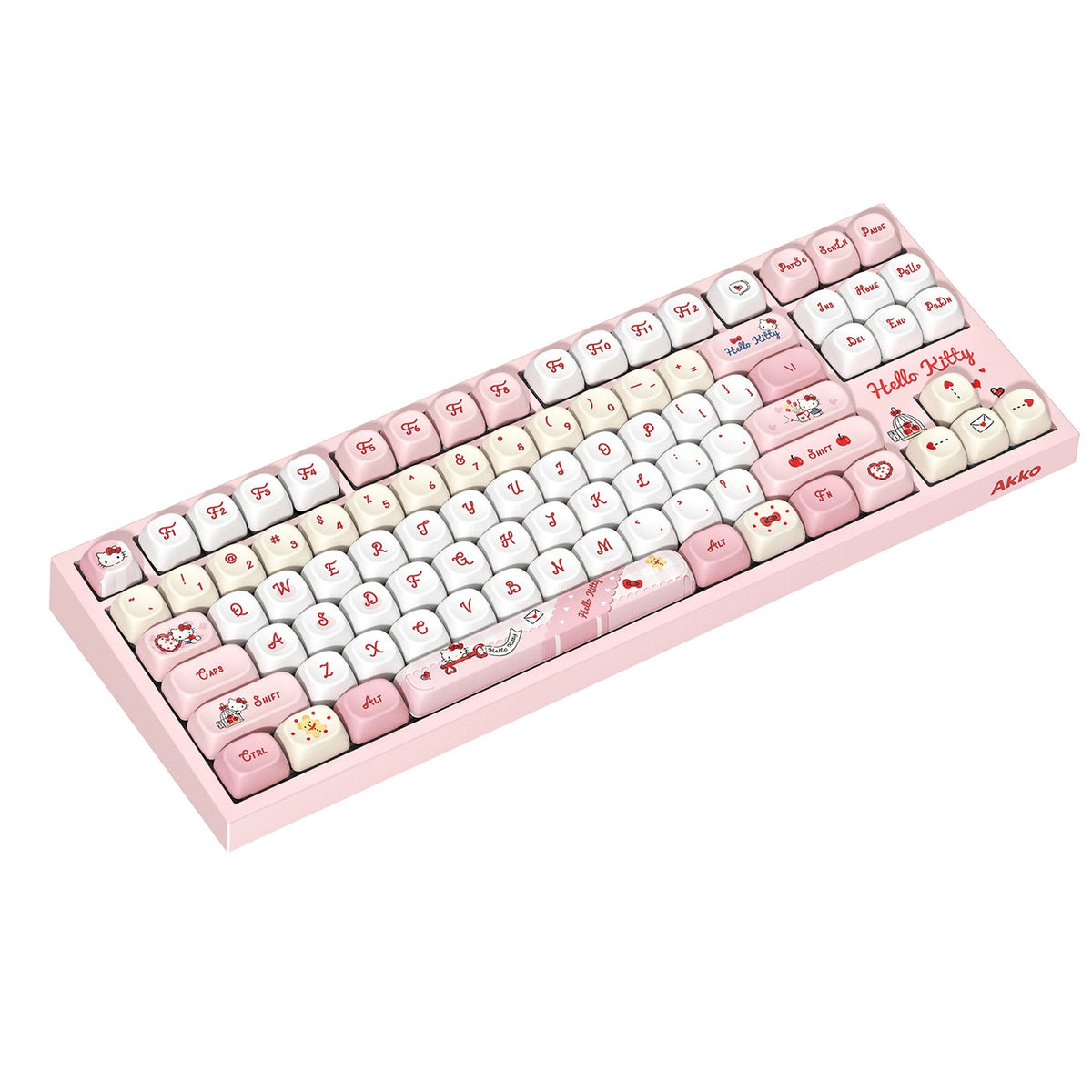 Akko Hello Kitty 5087 V5 Multi-Mode RGB Hot-Swappable Mechanical Keyboard (Akko V3 Piano Pro Switch) (103-K064A-010)