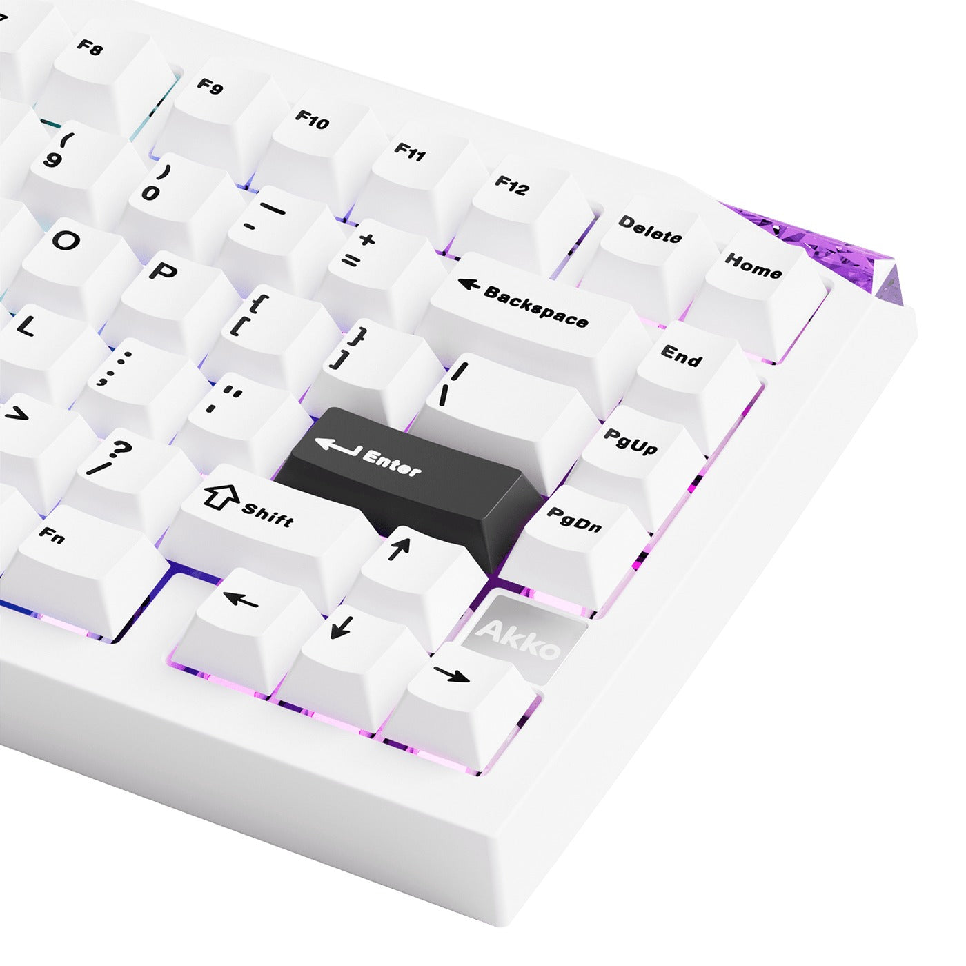 Akko Mineral 01 VIA Black on White Aluminum Curved Design Case Multi-Mode RGB Hot-Swappable Mechanical KeyAkko Mineral 01 VIA Black on White Aluminum Curved Design Case Multi-Mode RGB Hot-Swappable Mechanical Keyboardboard
