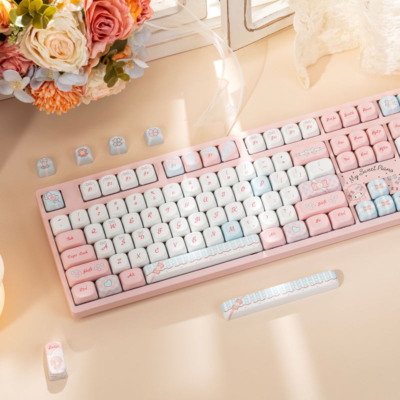 Akko My Sweet Piano 3108 V3 Wired Mechanical Keyboard (Akko Frost Pink Switch)