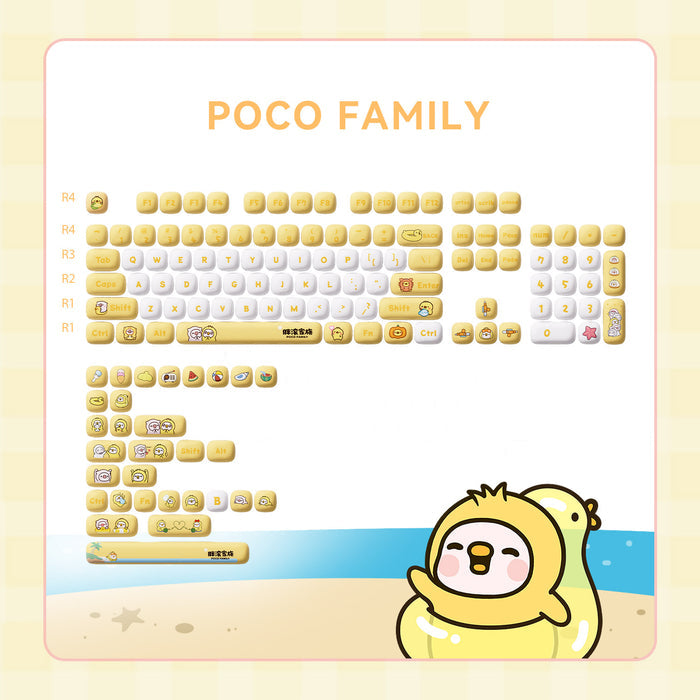 Akko Poco Family - Poco Duck Keycap Set MOG Profile 136 Keys