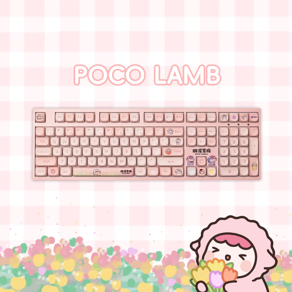 Akko Poco Lamb 3108 V3 Wired Mechanical Keyboard (Akko Frost Pink)