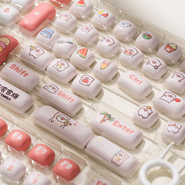 Akko Poco Family - Poco Piggy Keycap Set MOG Profile 138 Keys
