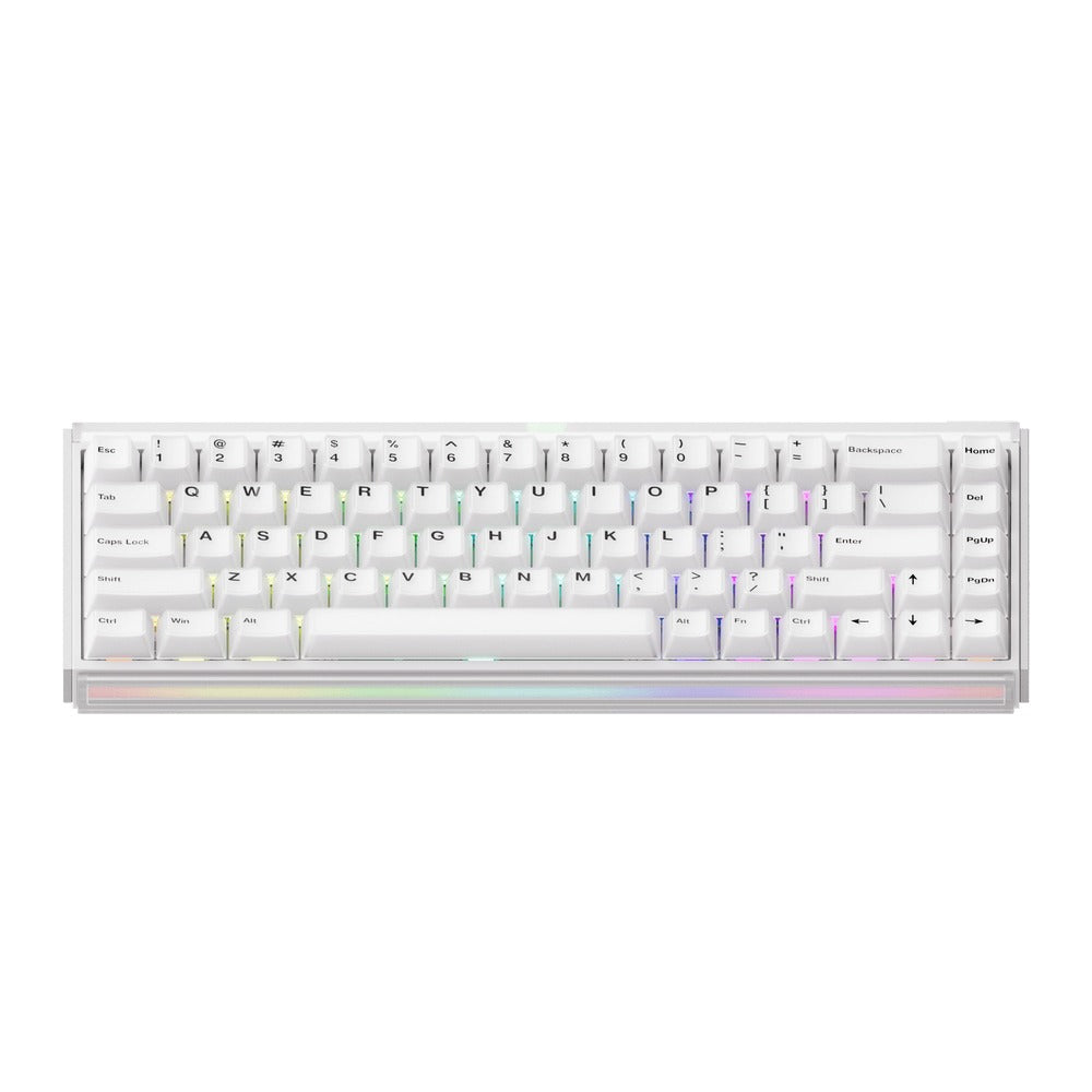 Akko Ray68 RGB Wired Mechanical Keyboard (Misty White) (Akko AstroAim Magnetic Switch) (101-RA68B-001)