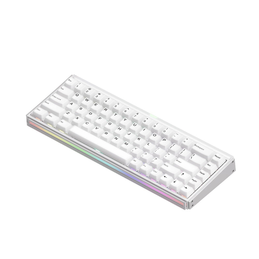 Akko Ray68 RGB Wired Mechanical Keyboard (Misty White) (Akko AstroAim Magnetic Switch) (101-RA68B-001)