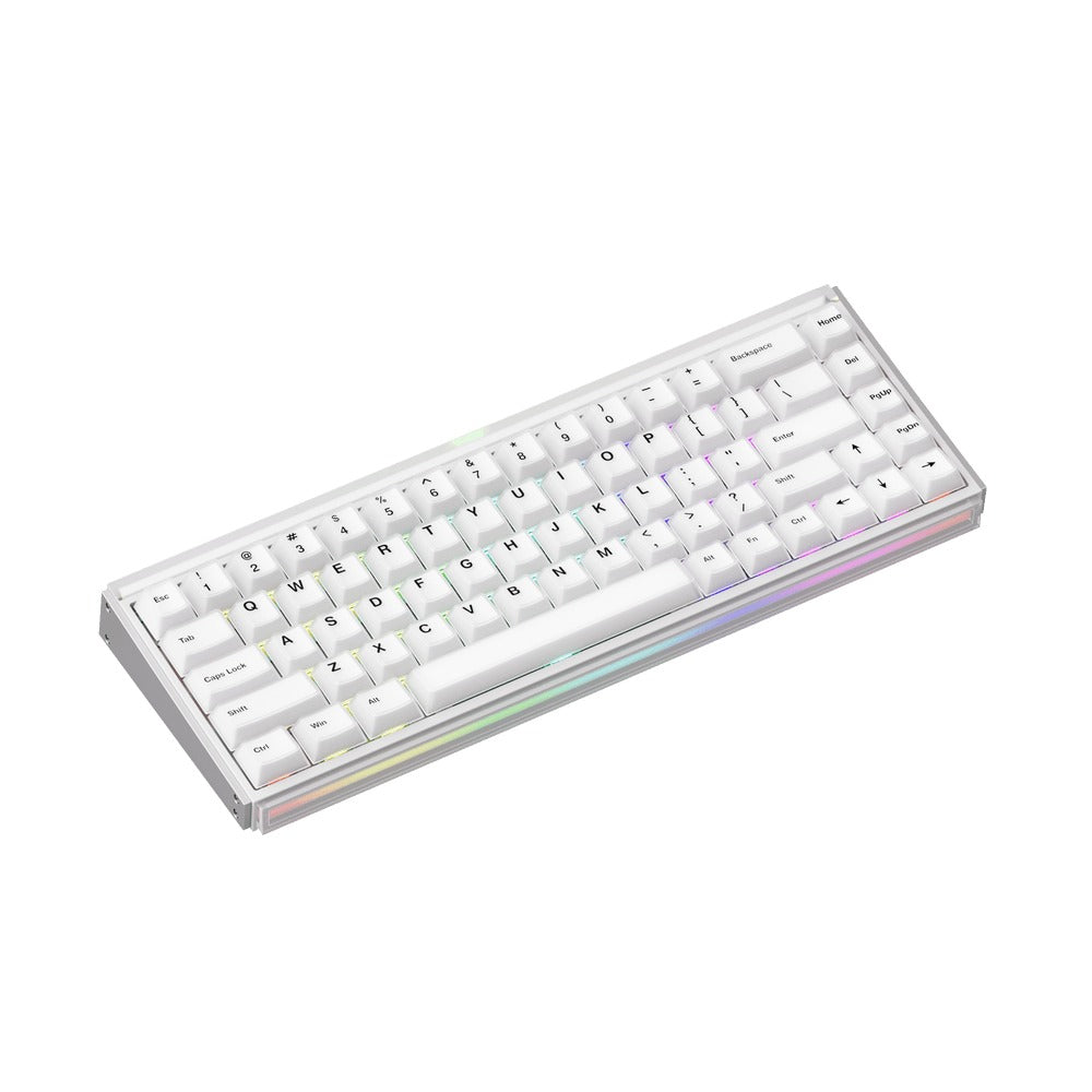 Akko Ray68 RGB Wired Mechanical Keyboard (Misty White) (Akko AstroAim Magnetic Switch) (101-RA68B-001)